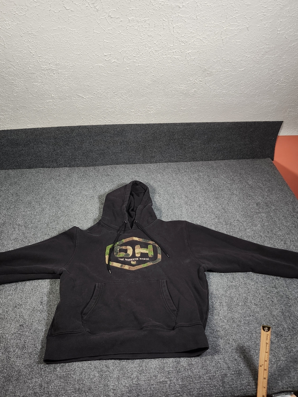 State of Mine Black Fleece Graphic Pullover Hoodie Men's Size L Ohio State